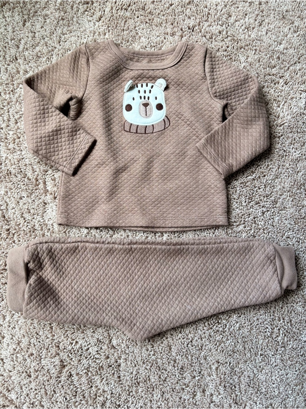 Quilted Bear Cozy Two-Piece Set: 24 Months